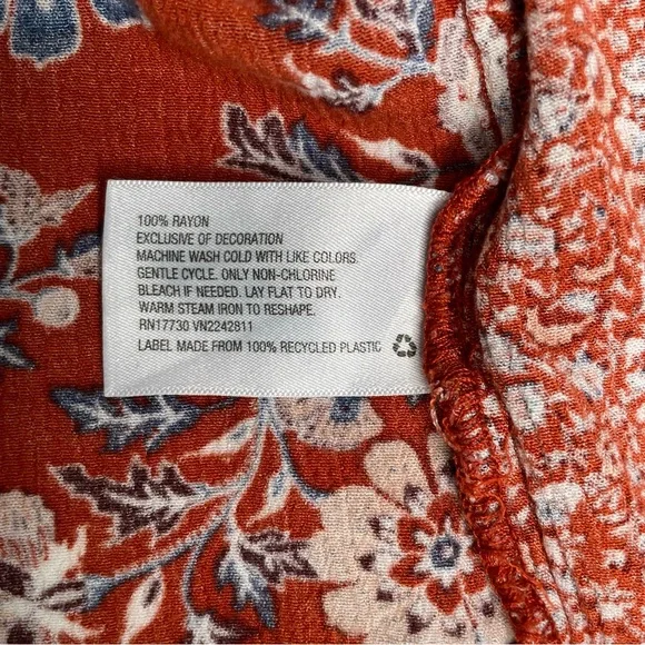 Knox Rose Sz XL (16) Floral Boho Cottagecore Dress Asymmetrical Hem Pockets - Picture 11 of 11